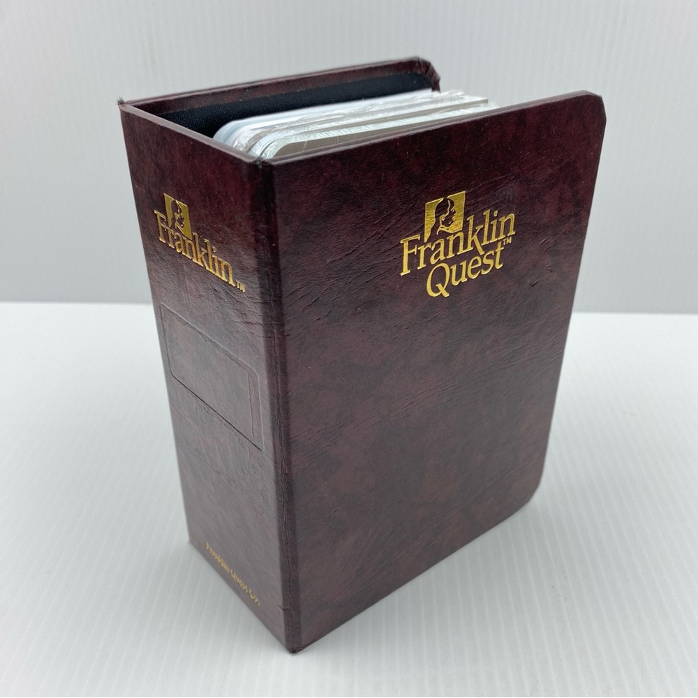 Franklin Quest Mini Binder with Inserts 2.5 inch spine Vintage 1977